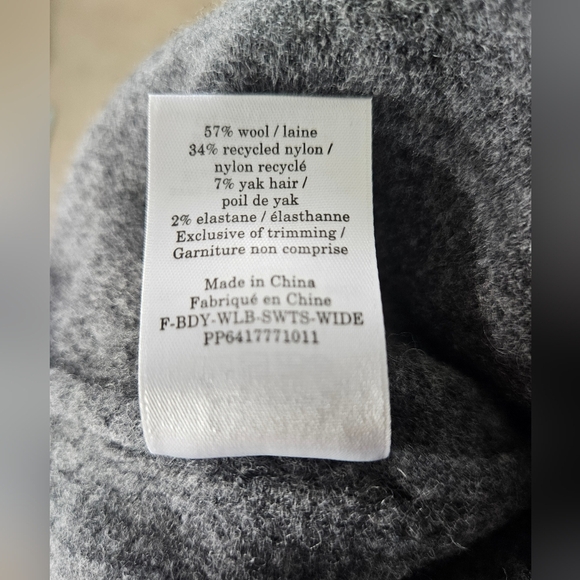 NWOT Everlane The Cozy Stretch Wide Leg Wool Yak Hair Blend Pants Charcoal Gray - Picture 12 of 12